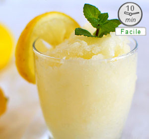 Granita al limone senza gelatiera