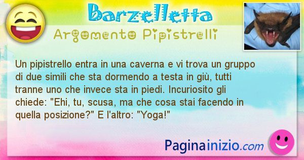 Barzelletta argomento Pipistrelli: Un pipistrello entra in una caverna e vi trova un gruppo ... (id=2407)