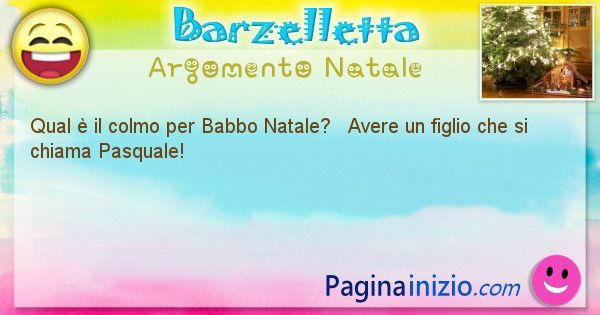 Colmo argomento Natale: Qual  il colmo per Babbo Natale?   Avere un figlio ... (id=2226)