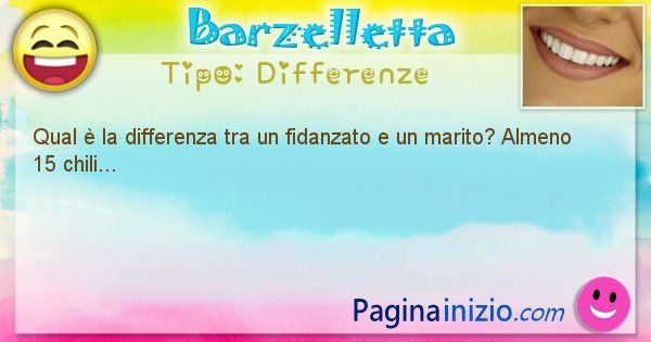 Differenze: Qual  la differenza tra un fidanzato e un marito? Almeno ... (id=1429)