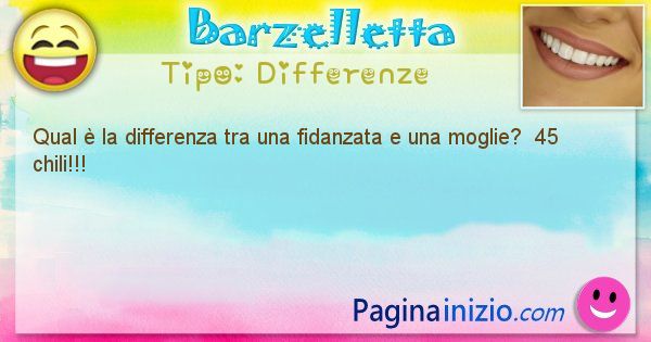 Differenze: Qual  la differenza tra una fidanzata e una moglie?  ... (id=1443)