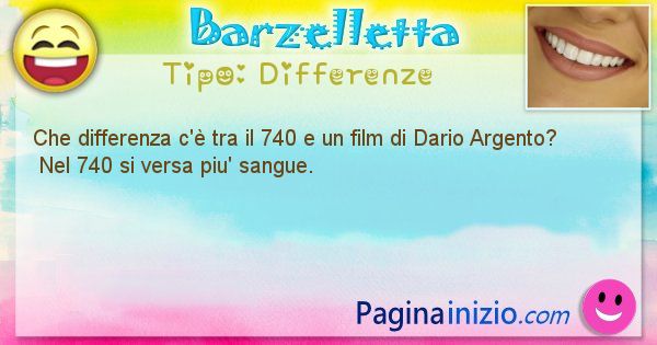 Differenze: Che differenza c' tra il 740 e un film di Dario ... (id=1470)