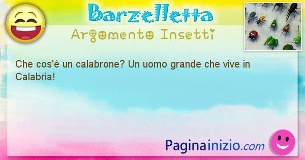 Domanda argomento Insetti: Che cos' un calabrone? Un uomo grande che vive in ... (id=1308)