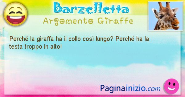 Domanda argomento Giraffe: Perch la giraffa ha il collo cos lungo? Perch ha la ... (id=1310)