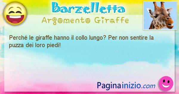 Domanda argomento Giraffe: Perch le giraffe hanno il collo lungo? Per non sentire ... (id=1320)