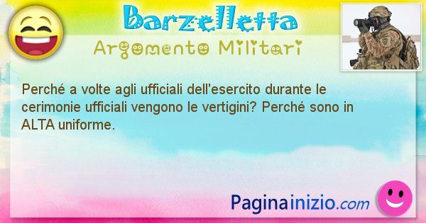 Domanda argomento Militari: Perch a volte agli ufficiali dell'esercito durante le ... (id=1370)