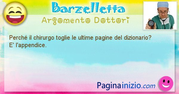 Domanda argomento Dottori: Perch il chirurgo toglie le ultime pagine del ... (id=1378)