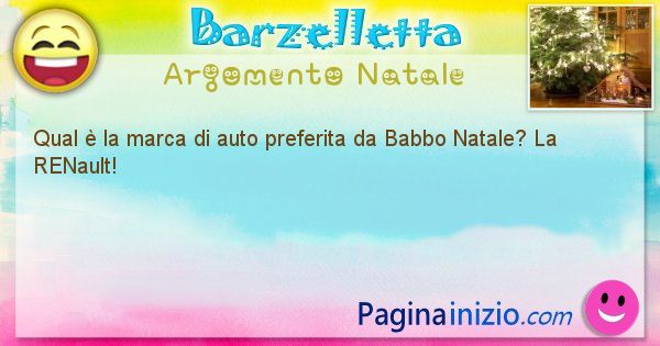 Domanda argomento Natale: Qual  la marca di auto preferita da Babbo Natale? La ... (id=2436)