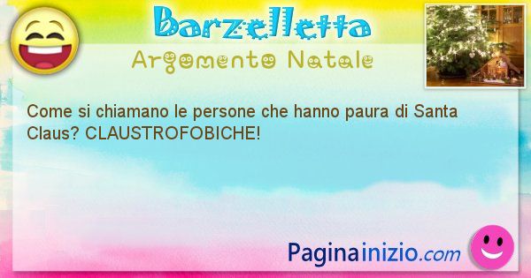 Domanda argomento Natale: Come si chiamano le persone che hanno paura di Santa ... (id=2441)