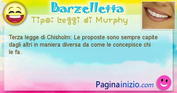 Leggi di Murphy: Terza legge di Chisholm: Le proposte sono ... (id=350)