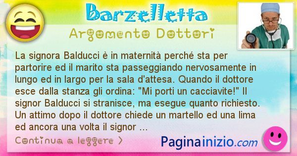 Barzelletta argomento Dottori: La signora Balducci  in maternit perch sta per ... (id=2484)