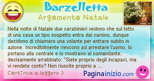 Barzelletta argomento Natale: Nella notte di Natale due carabinieri vedono che sul ... (id=2728)