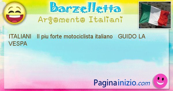 Come si chiama argomento Italiani: ITALIANI   Il piu forte motociclista ... (id=476)