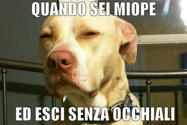 Dimenticarsi gli occhiali a casa