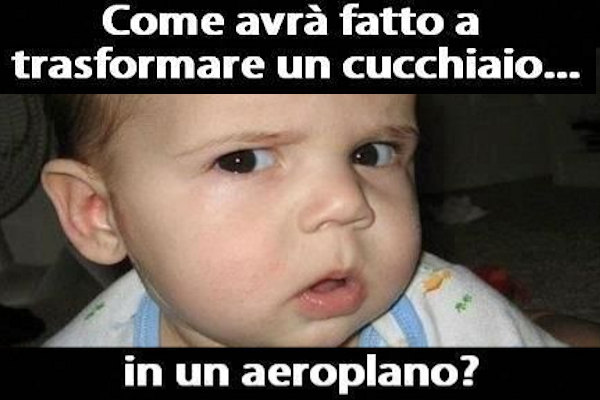 Forchette che diventano aerei