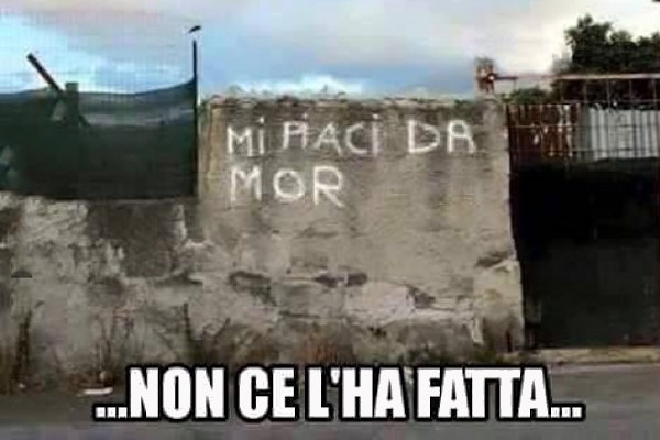 Dichiarazioni d'amore incomplete