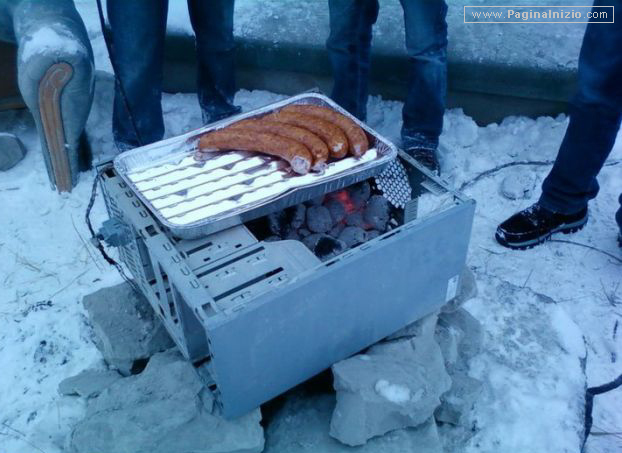 Il case diventa un barbecue