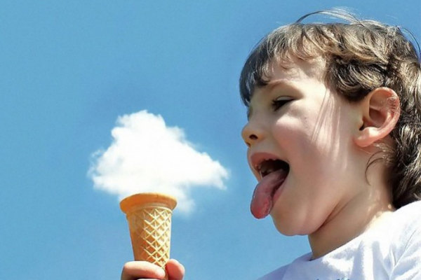 Un gelato gusto nuvola
