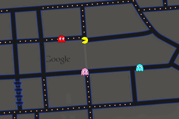 Il 1 aprile su Google maps si gioca a Pac Man!