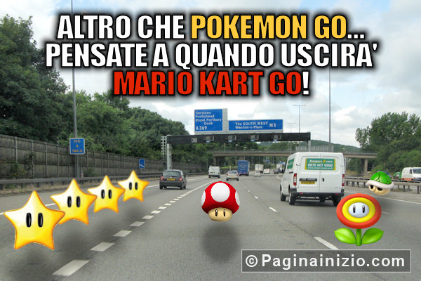 Dai Pokemon go a Mario kart go
