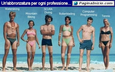 Un'abbronzatura per ogni mestiere