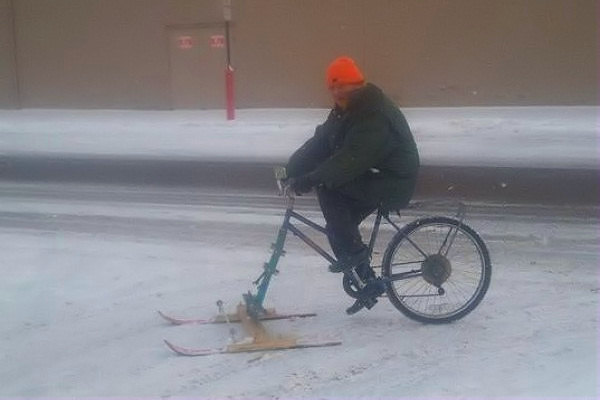 Snowbike su strada!