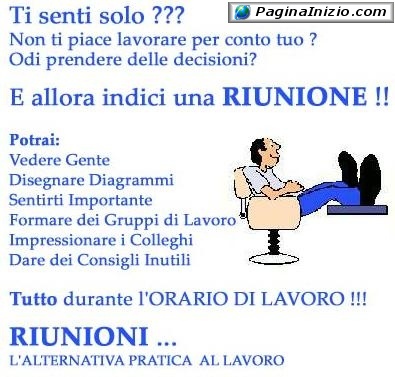 Riunioni di lavoro...