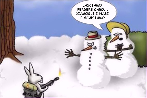 Pupazzi di neve minacciati