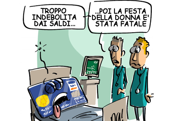 Una carta di credito in fin di vita