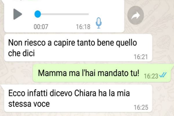 Messaggi audio a se stessi