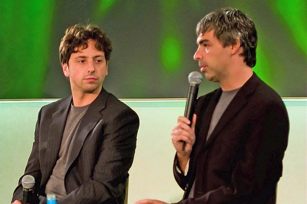 I fondatori di Google Sergey Brin e Larry Page