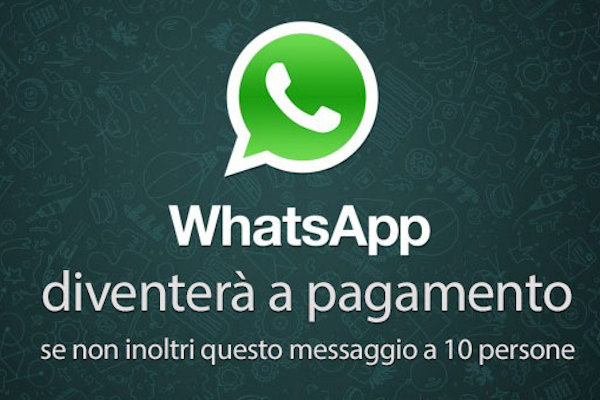 Esempio di catena che gira su Whatsapp
