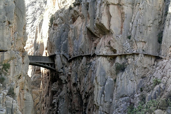 Il Caminito del Rey si trova a 100 m d'altezza sul fiume