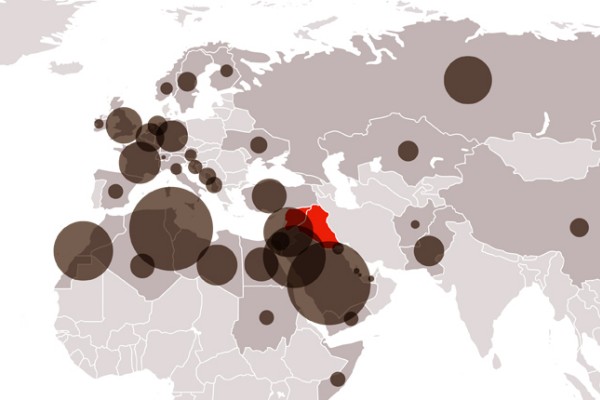 Aree in cui si trovano i Foreign Fighters