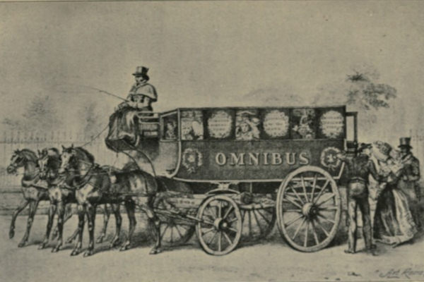 Uno dei primi modelli di autobus francesi, anno 1827