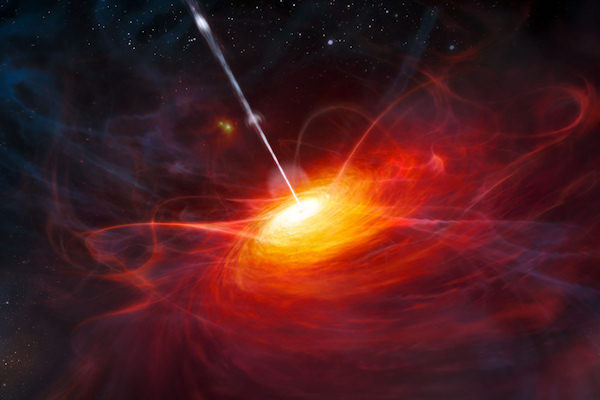 Rappresentazione artistica del quasar ULAS J1120+0641