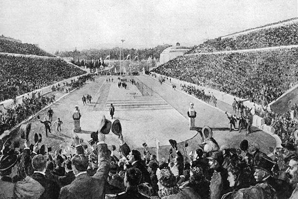 Lo stadio olimpico dei primi Giochi, nel 1896