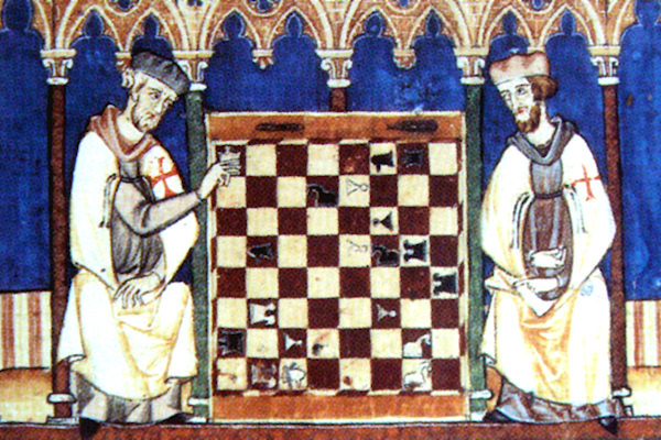 Templari che giocano a scacchi (manoscritto del 1283)