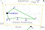 Mappa della Costellazione del Pesce Australe