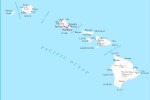 Cartina dell'arcipelago hawaiano