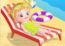 Cura il bebè al mare - Baby Hazel at beach