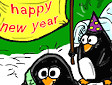 <b>Colora il nuovo anno - Penguin happy new year coloring