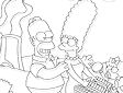 <b>Colora i Simpson - The simpson online coloring page