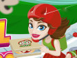 Gioco La pattinatrice consegna pizza