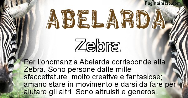 Abelarda - Animale associato al nome Abelarda