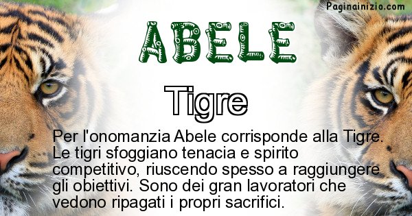 Abele - Animale associato al nome Abele