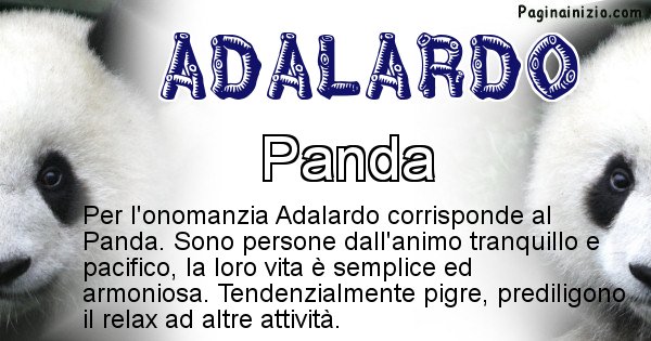 Adalardo - Animale associato al nome Adalardo