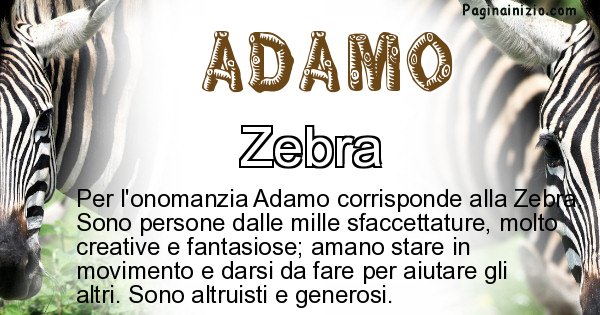 Adamo - Animale associato al nome Adamo