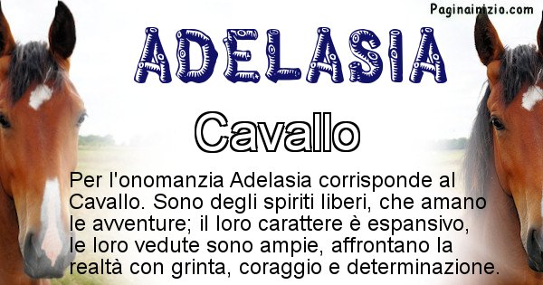 Adelasia - Animale associato al nome Adelasia