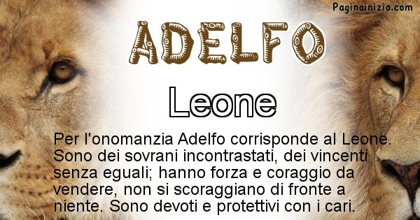 Adelfo - Animale associato al nome Adelfo